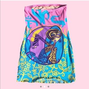 Y2k strapless mini dress